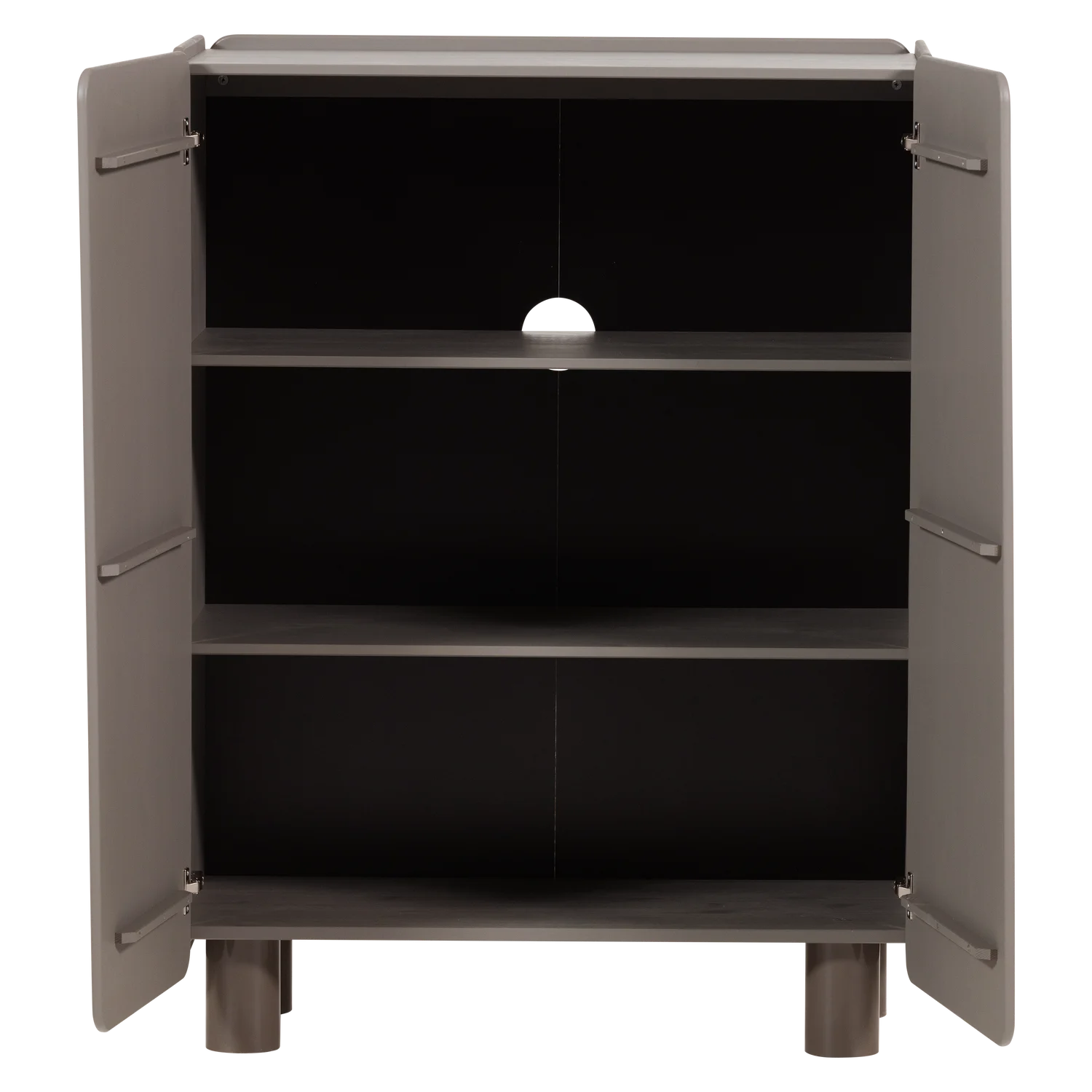 Schrank Aufbewahrungsschrank ROOT H 135 cm 2-türig Kiefer Massivholz truffle Braun