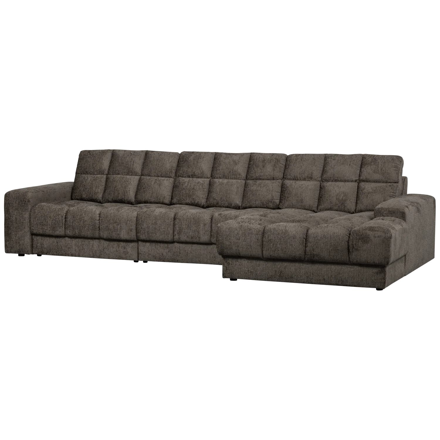 Ecksofa Sofa SECOND DATE Bezug Struktur Velvet mountain Chaiselongue rechts