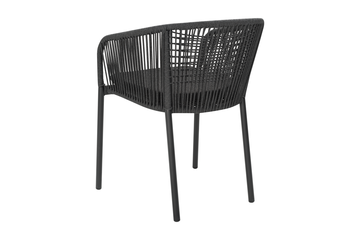 Gartensessel Gartenstuhl Delta Geflecht Aluminium schwarz