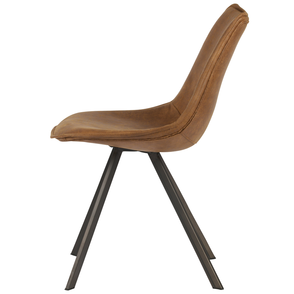 2er Set Esszimmerstuhl Swen Stuhl cognac