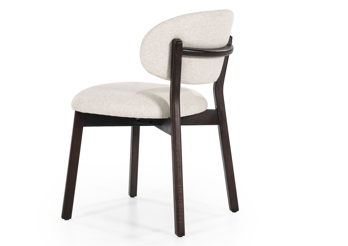 Esszimmer Stuhl Mikky Eiche Holz Stoff beige