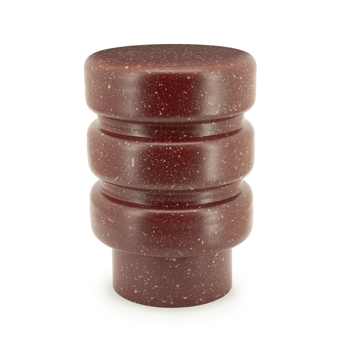 Beistelltisch Spatter Ø 30 cm Metall burgundy