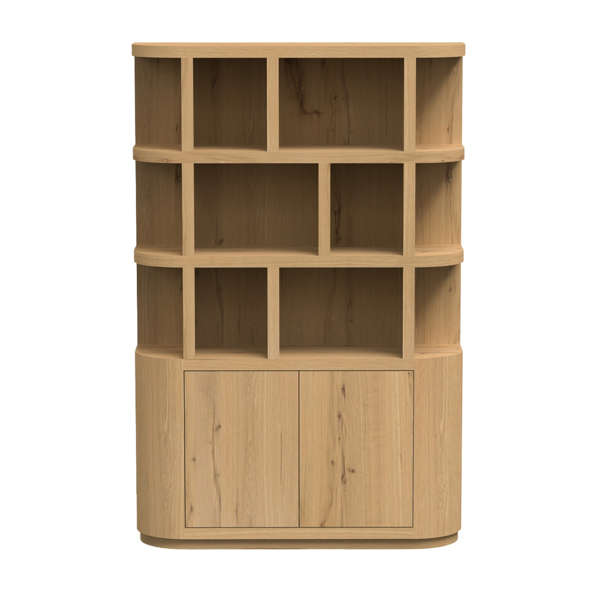 Schrank Regal Novero B 145 cm Eichenholzfurnier hellbraun