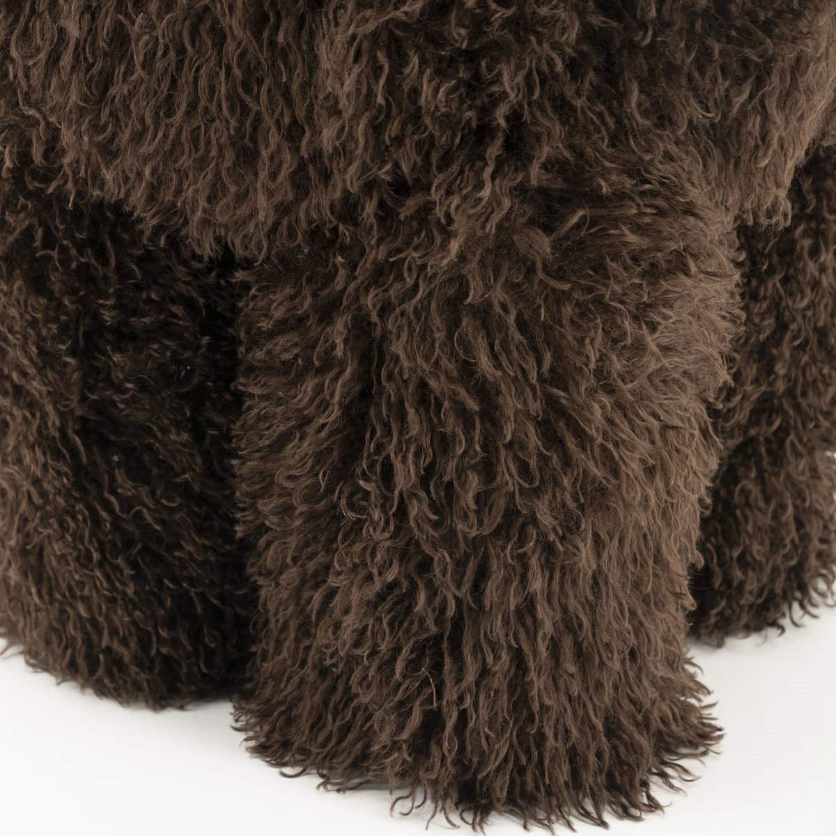 Pouf Doodly Ø 40 cm dunkelbraun Hocker Sitzhocker