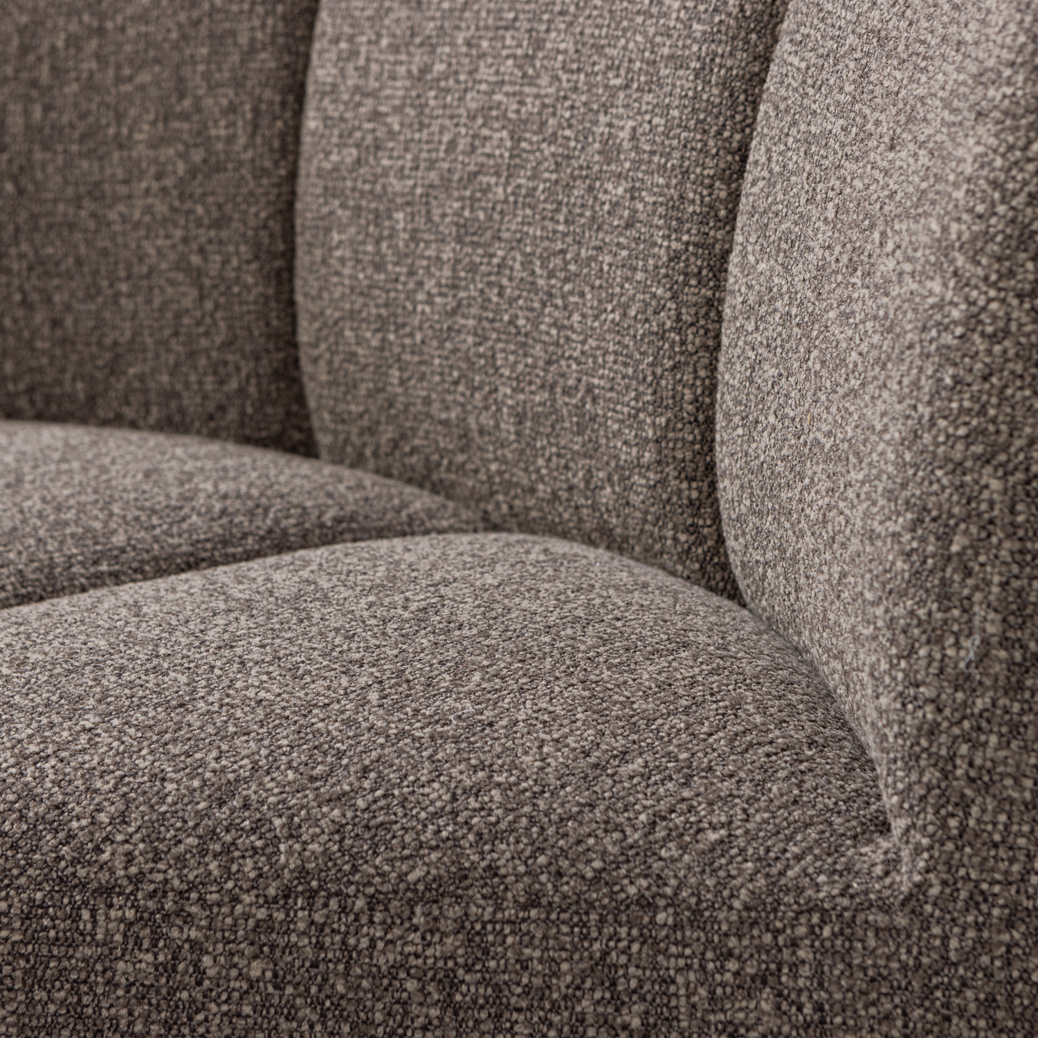 Esszimmerbank Eckbank MOJO Eck Element Bouclé braun melange