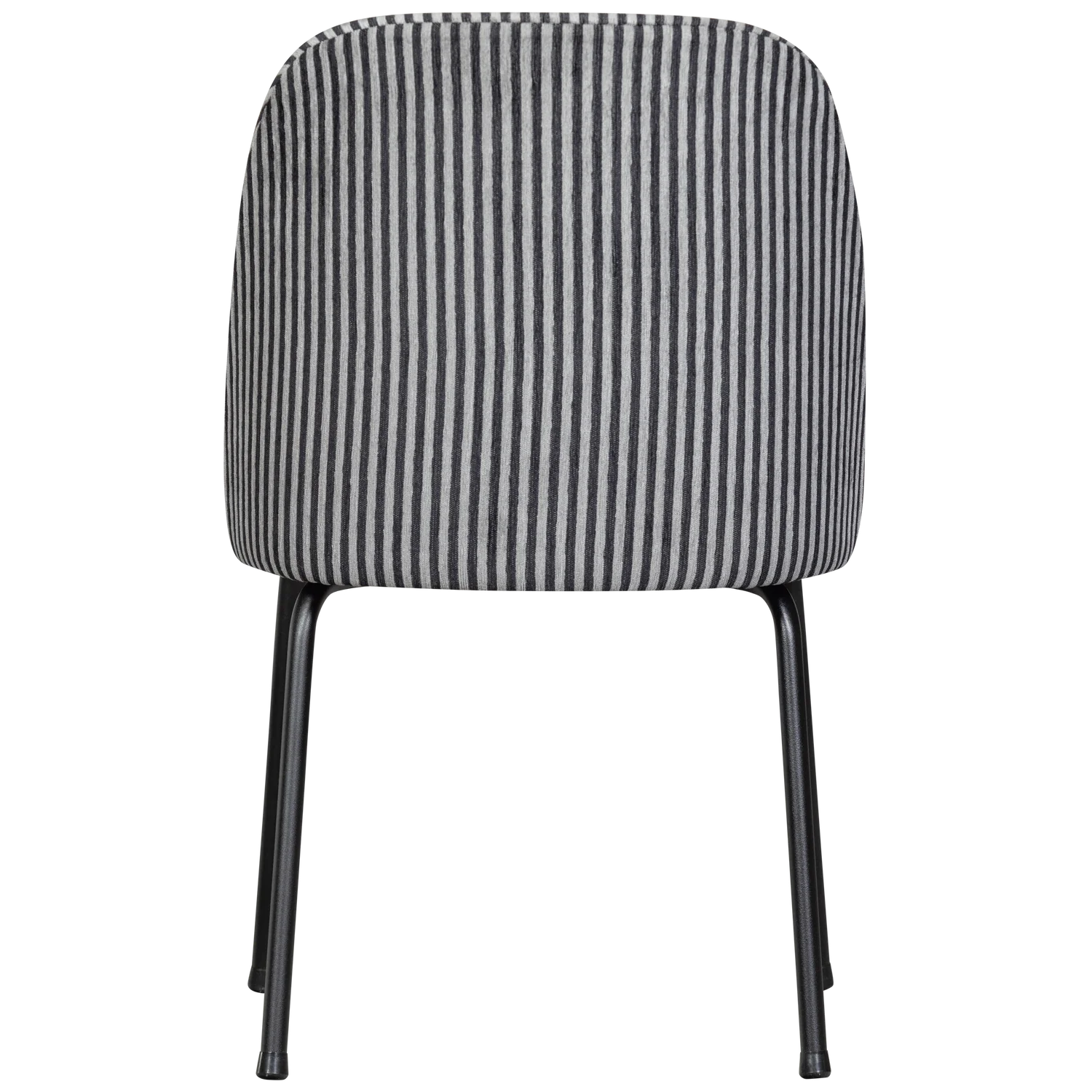 2er Set Esszimmerstuhl Vogue Webstoff Streifendesign schwarz grau 