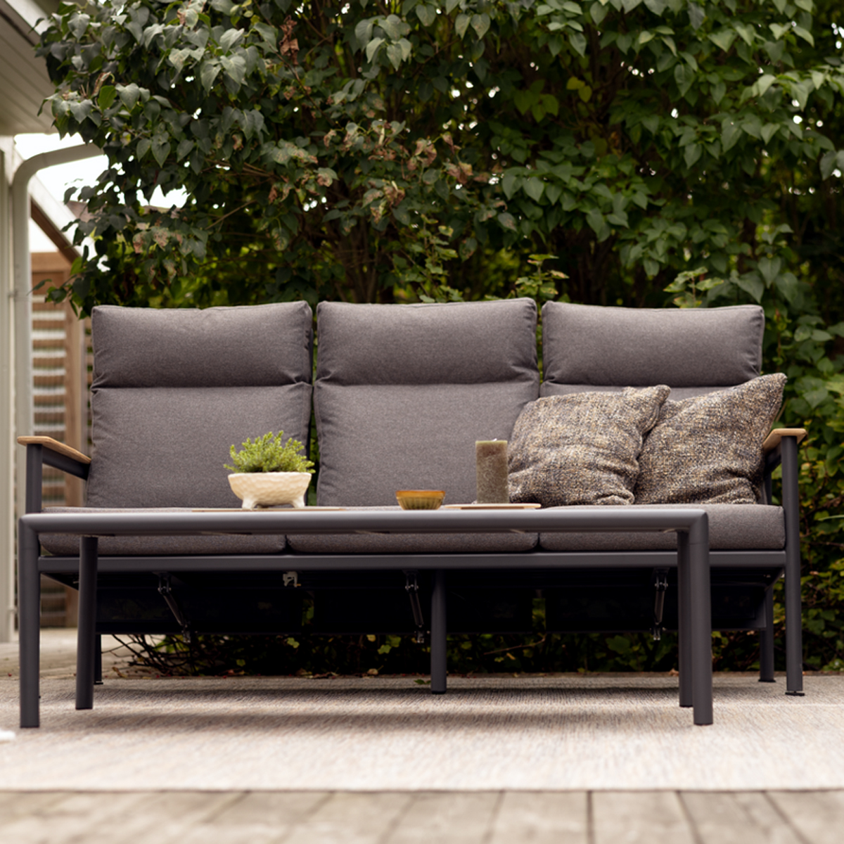 3 Sitzer Gartensofa Lounge Sofa Gordon Soft Dawn anthrazit