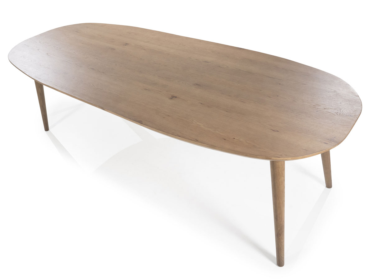 Esstisch Elijah oval 220 x 100 cm Braun Eiche dunkelbraun