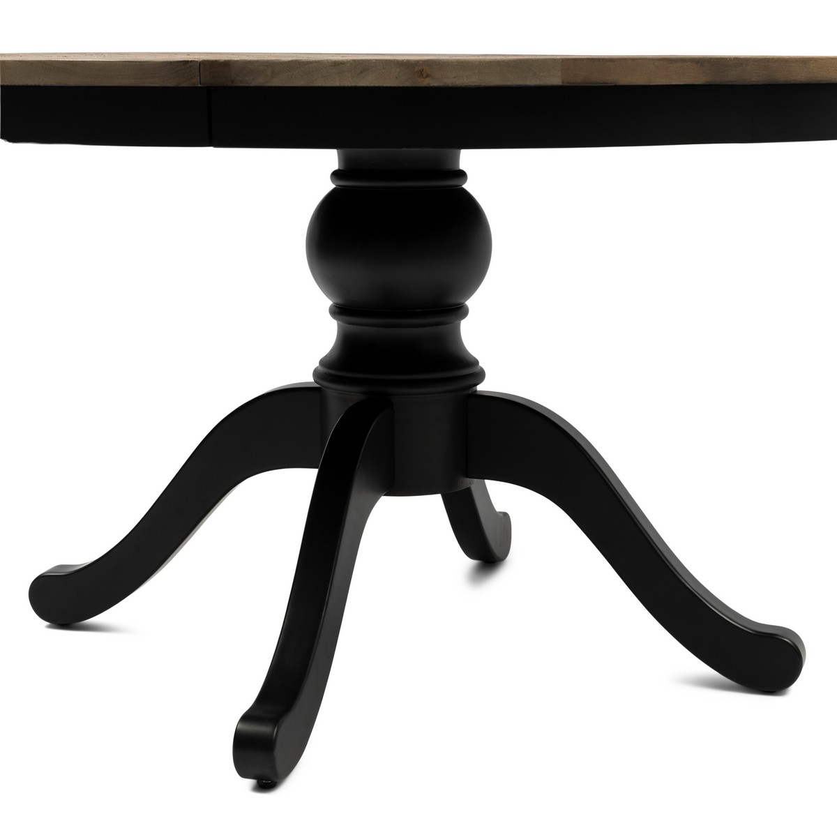 Rivièra Maison Esstisch Le Marais Braun/Schwarz rund ausziehbar 140/190 cm 