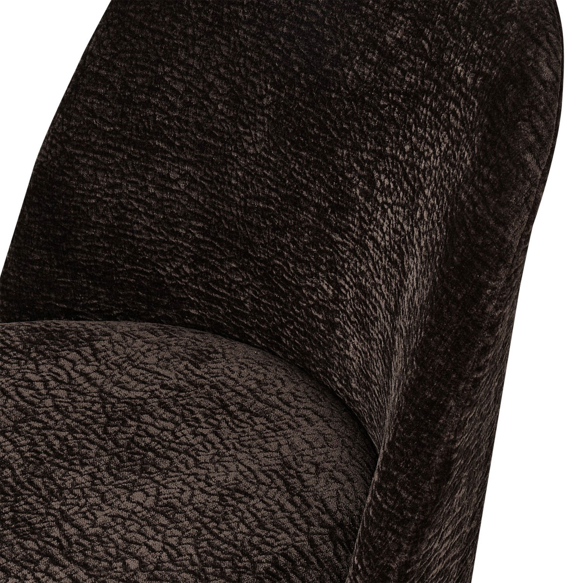 Esszimmerstuhl Vogue Chromebeine Chenille dunkelbraun