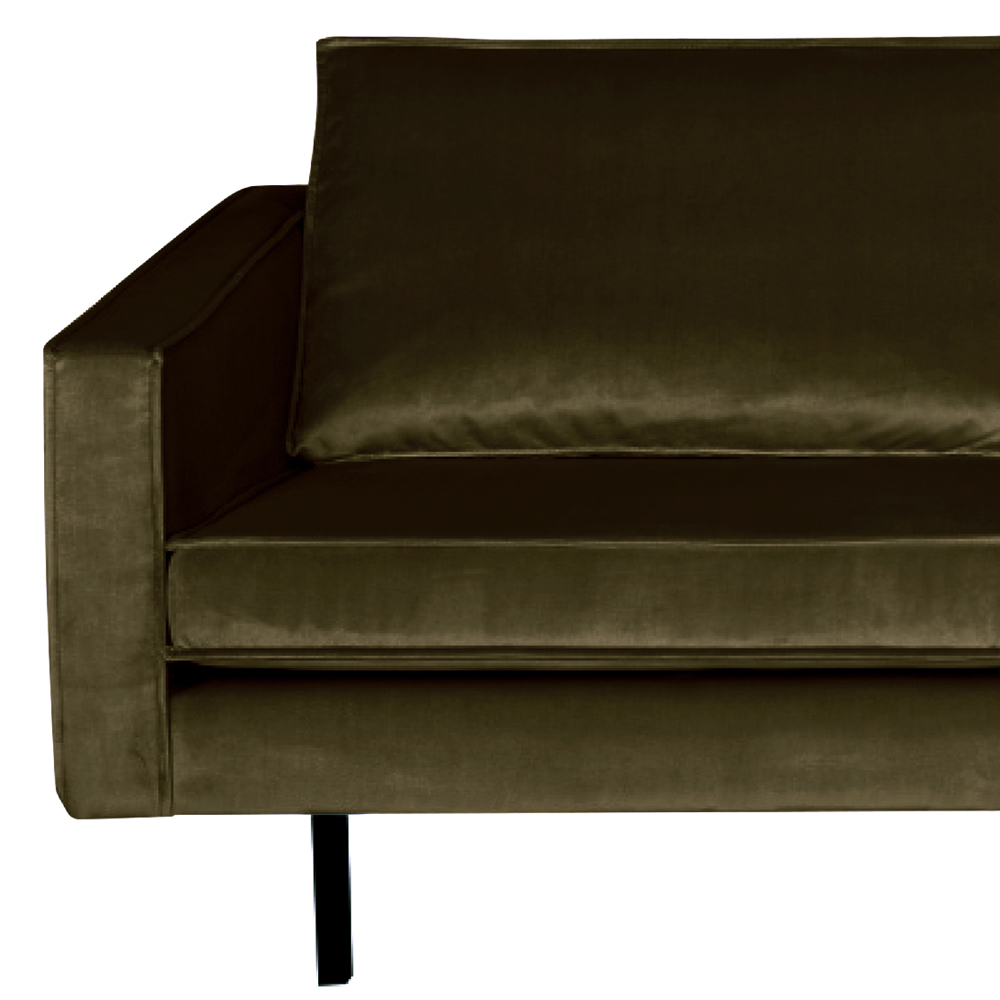 2,5 Sitzer Sofa Rodeo Samt dunkelgrün Couch Garnitur Samtsofa Couchgarnitur