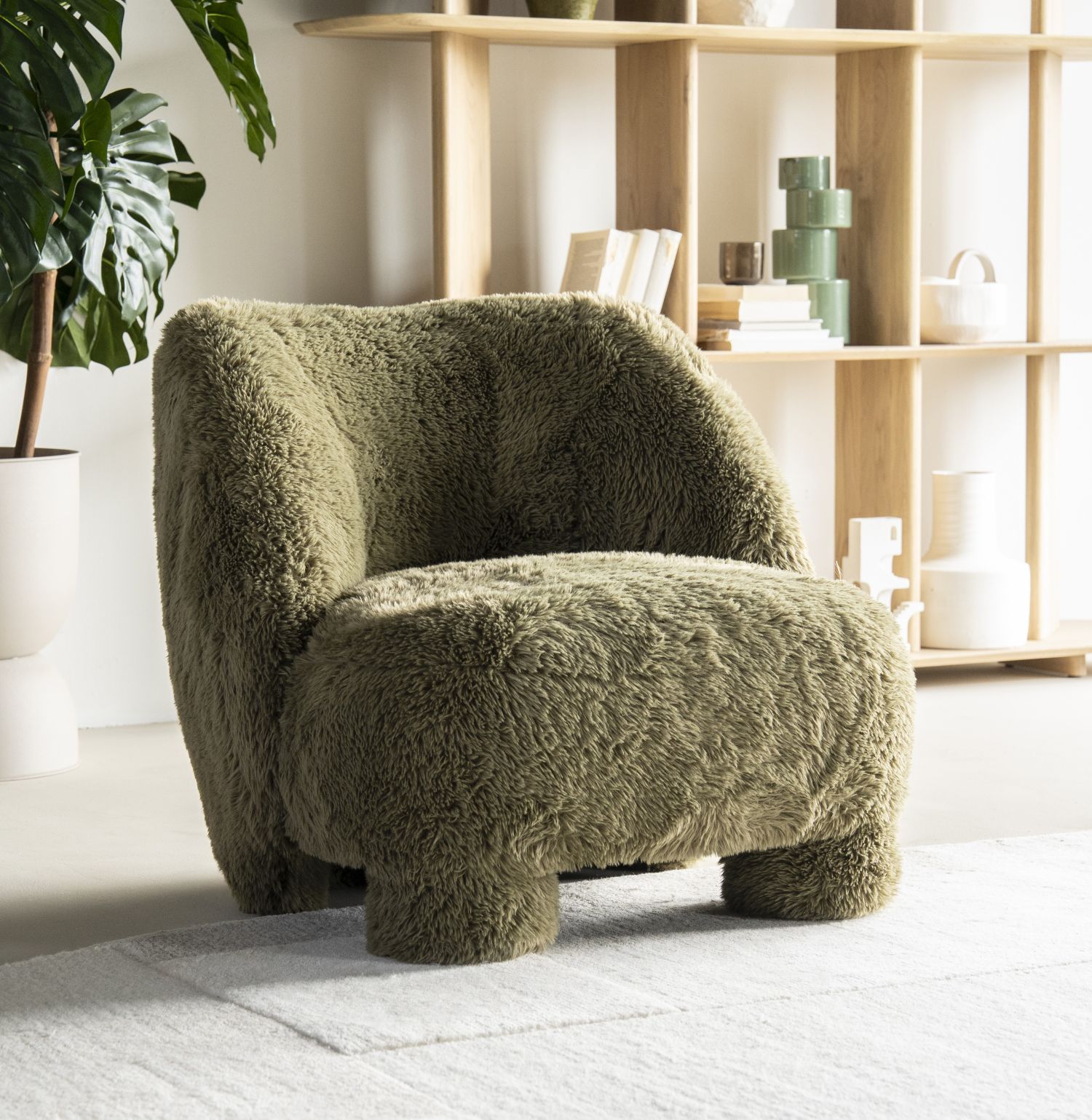 Sessel Samson Teddystoff grün 