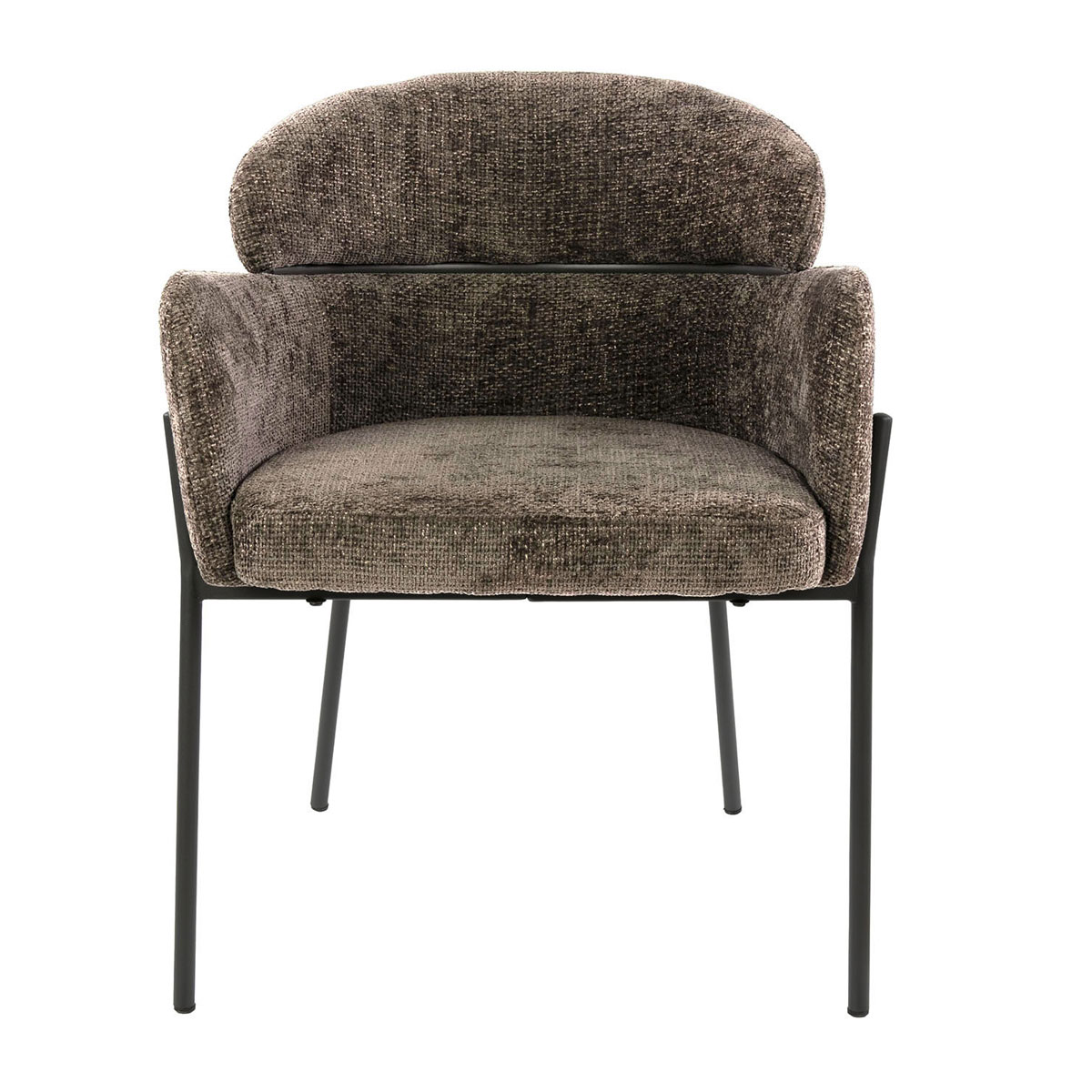 2er Set Armlehnstuhl Boston Chenille Stoff taupe