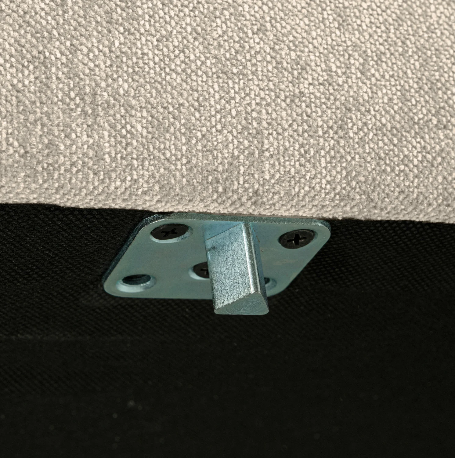 Hocker Fußhocker COUPLE Chenille Stoff sandfarben