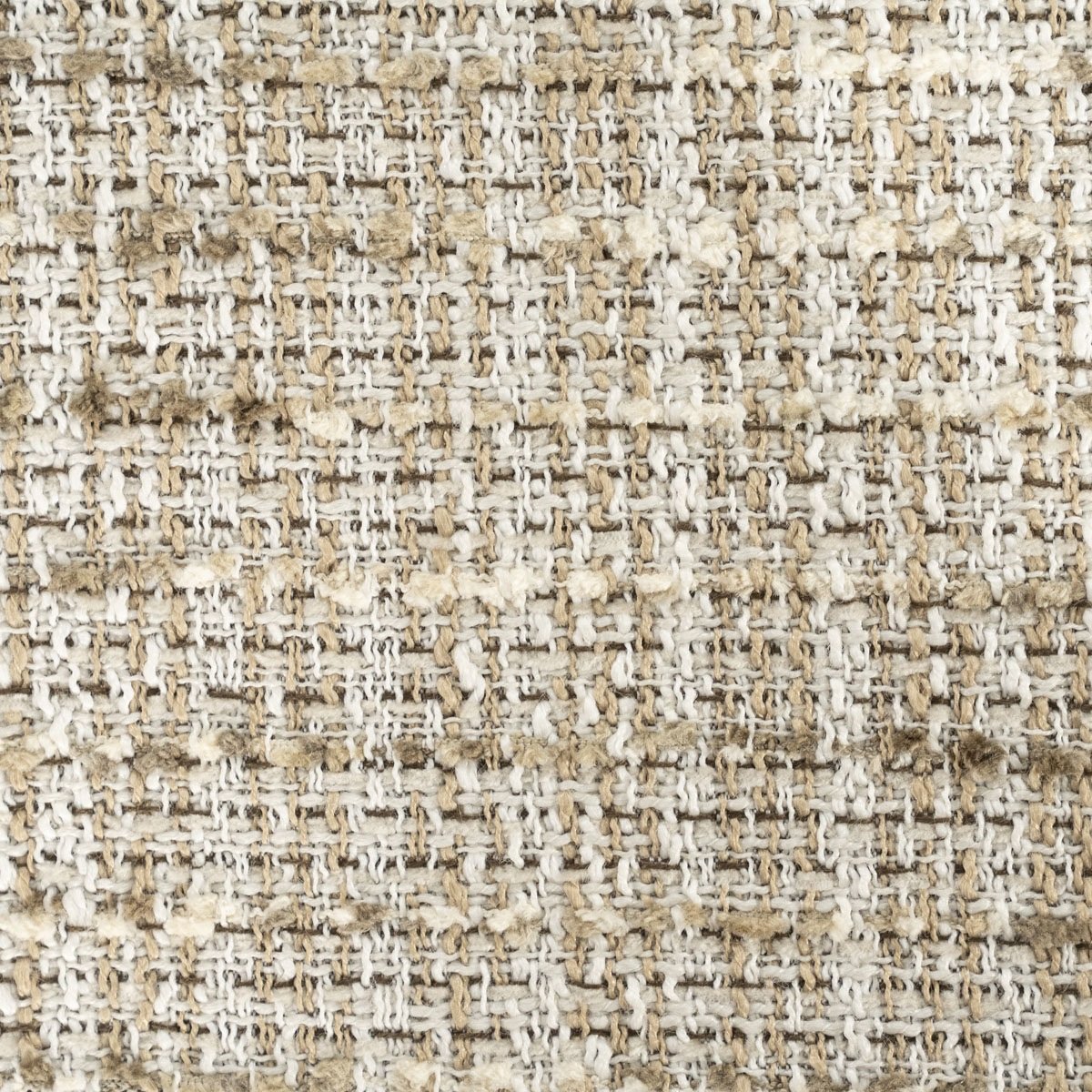 Sitzhocker Hocker Lottie 48 x 48 cm Eiche Massivholz Bezug Nori beige