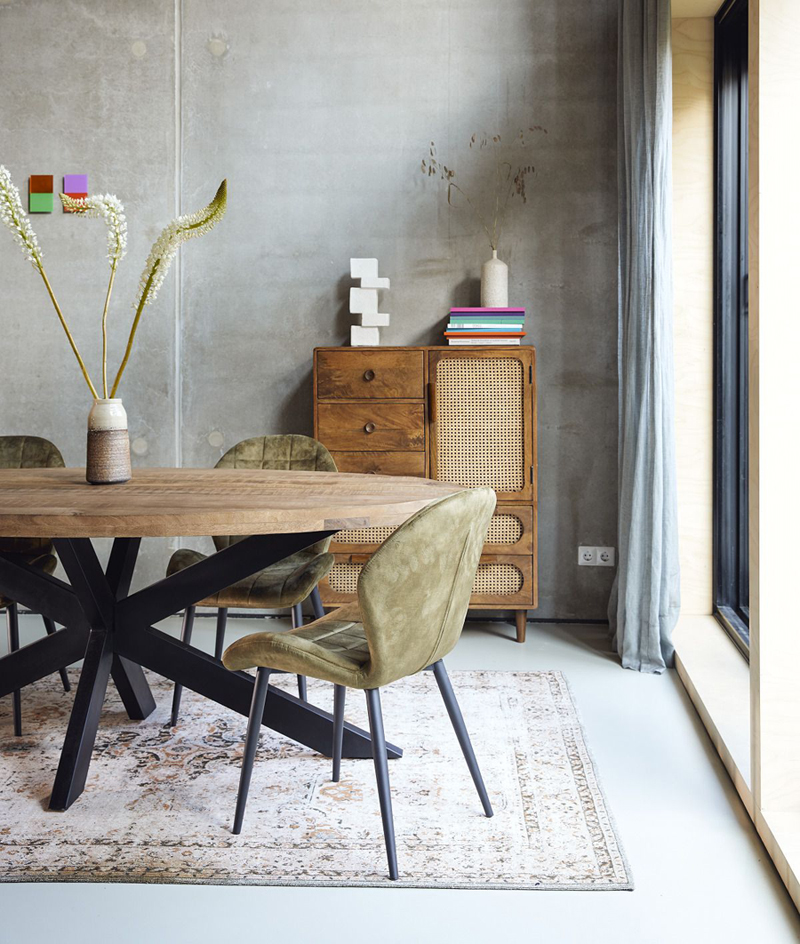 Esstisch oval 180 x 90 cm Mango Holz