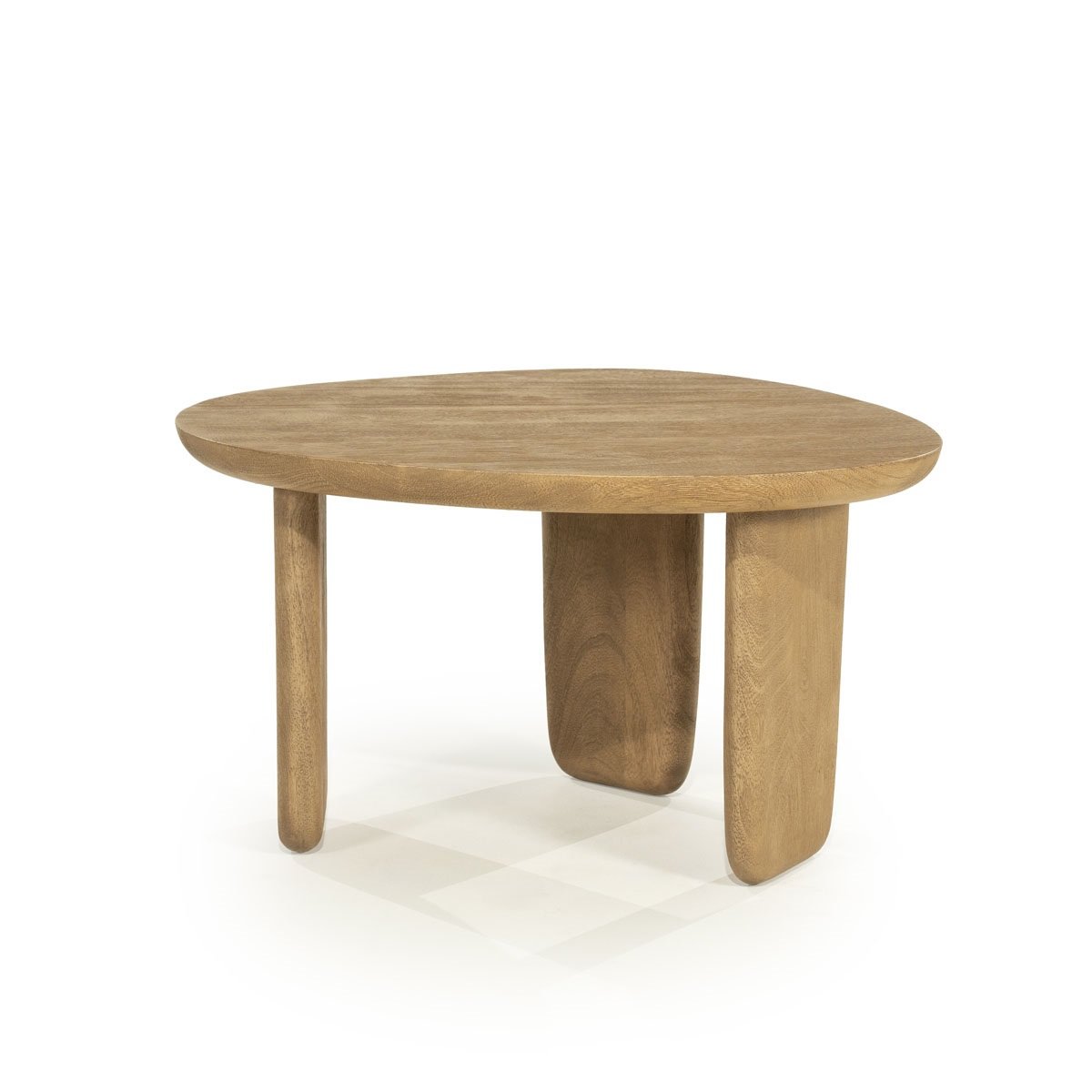Couchtisch Maud klein 65 x 56,5 cm Mangoholz hell Sofatisch Beistelltisch
