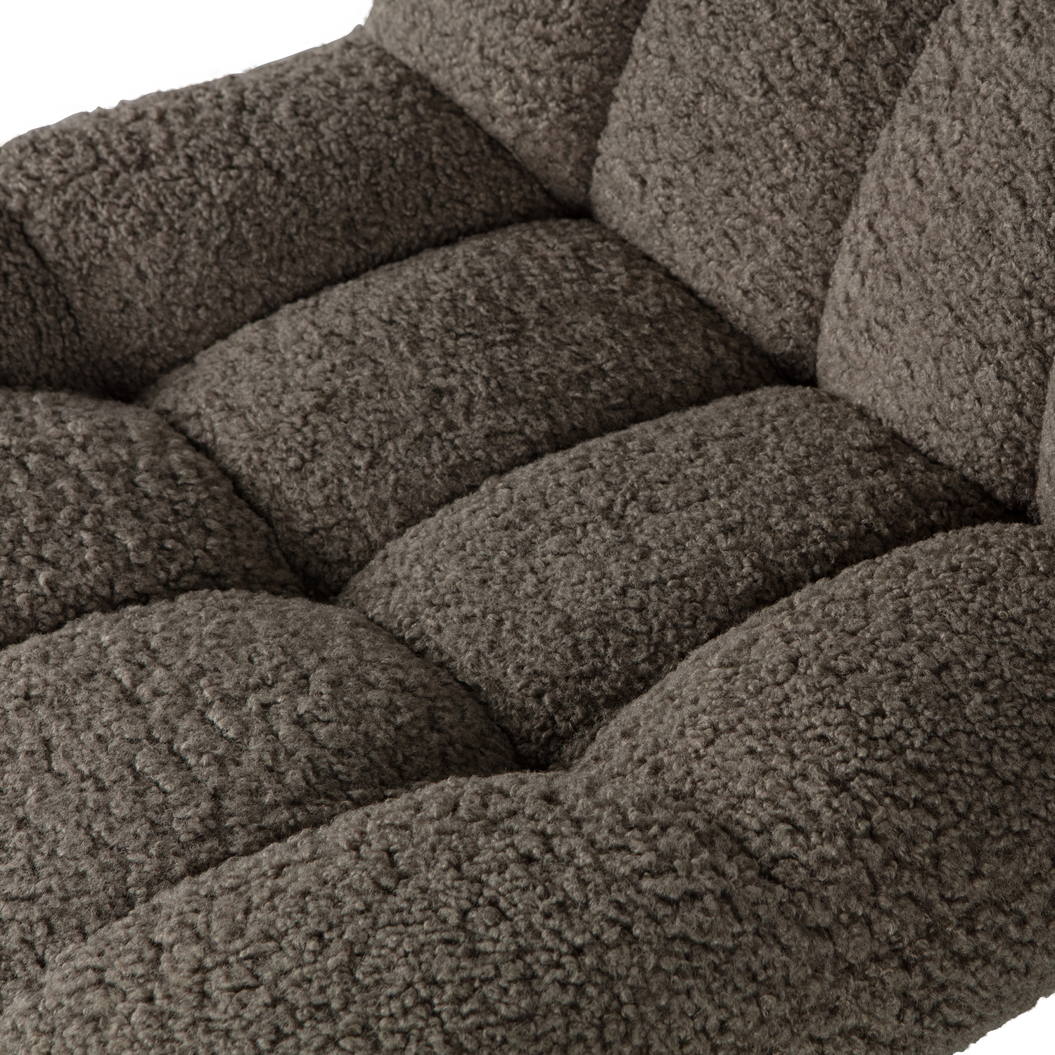 woood Lounge Sessel Job Teddystoff grün Drehsessel