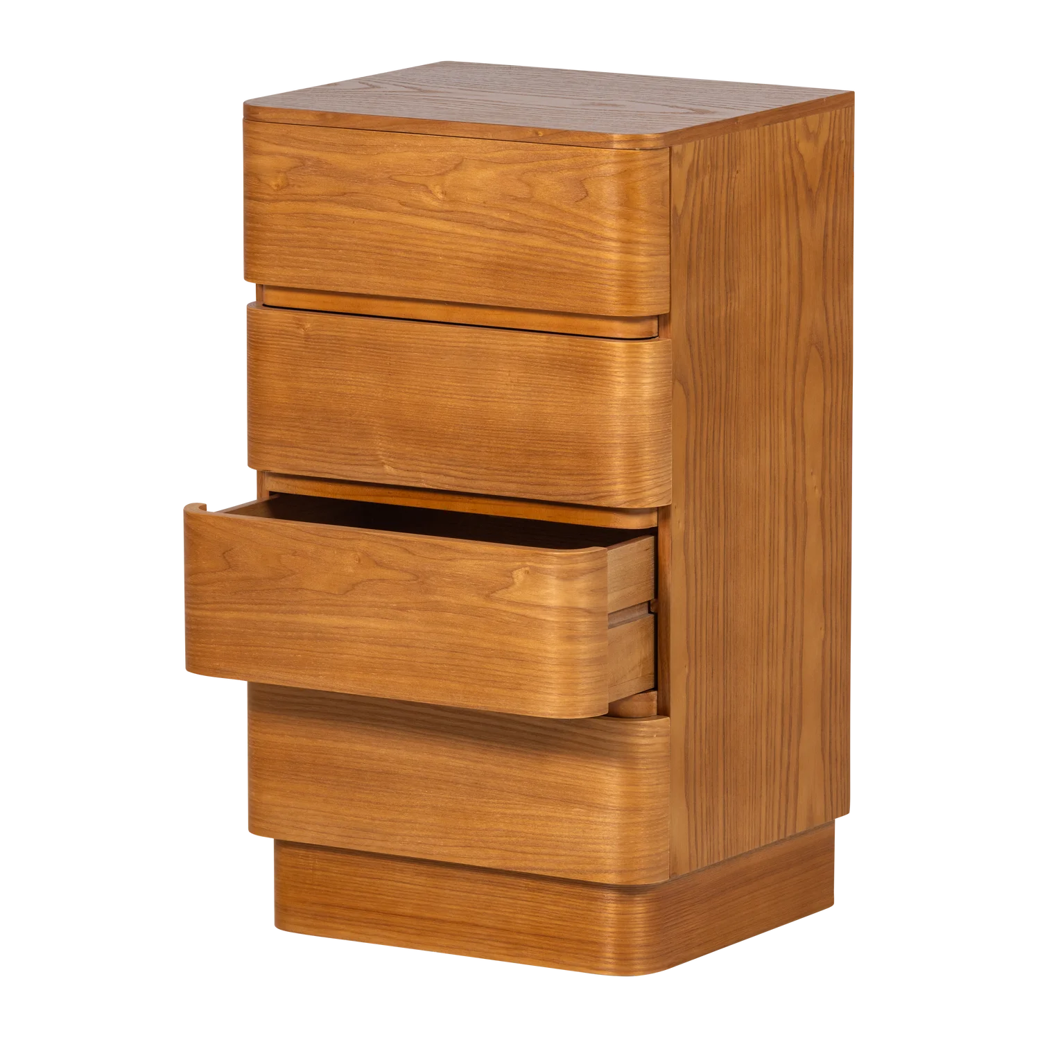 Kommode FEJO H 70 cm mit 4 Schubladen MDF Holzdekor braun