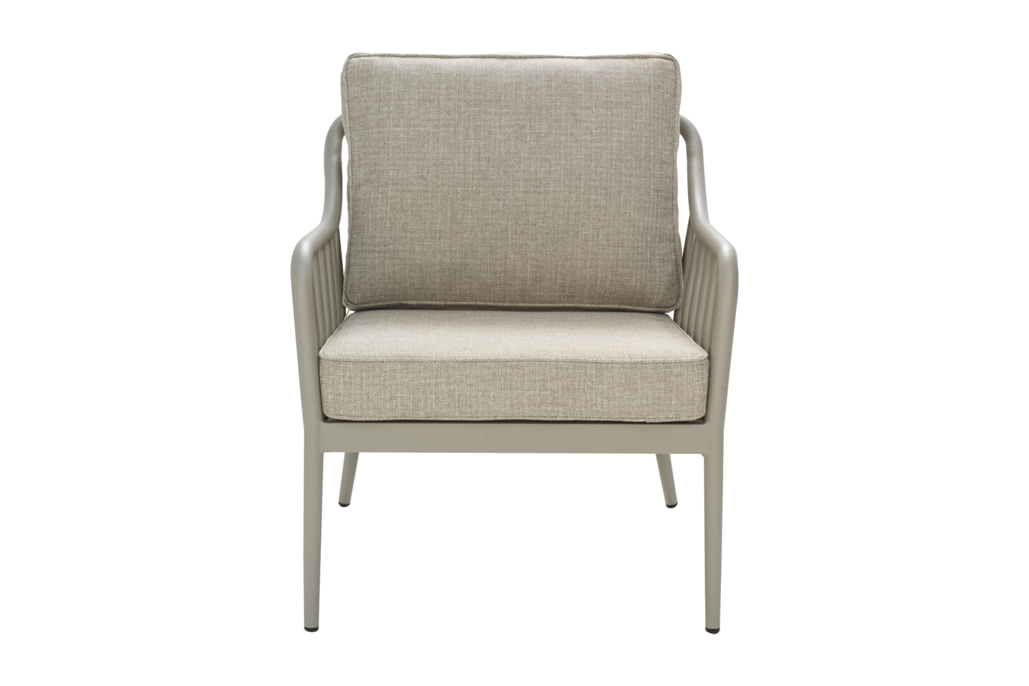 Gartensessel Gartenstuhl Coleville mit Kissen Aluminium khaki