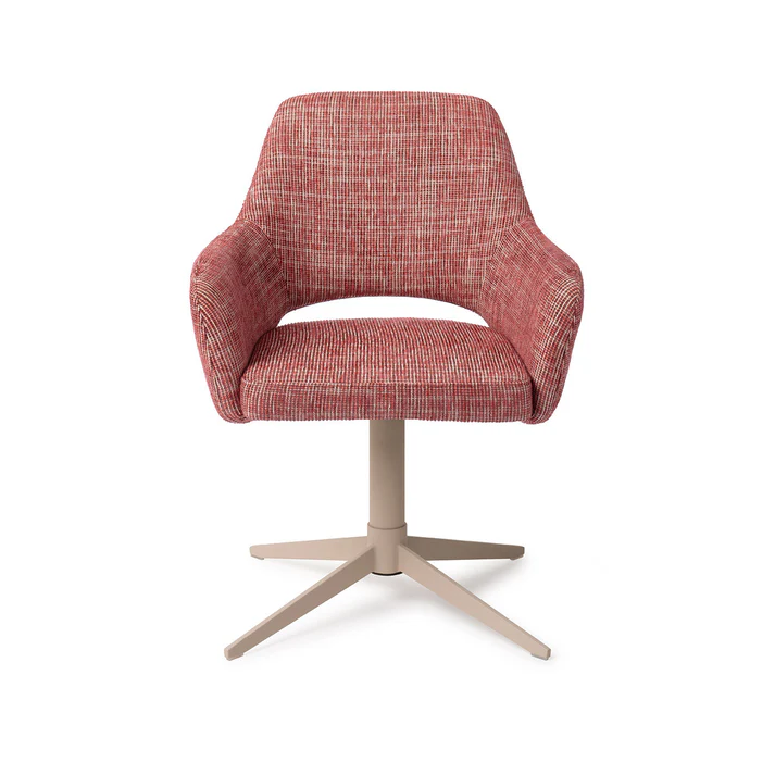 Esszimmerstuhl Yanai – Berry Bars mit Gestell in Metall beige