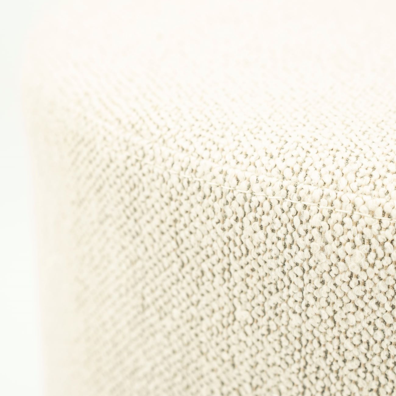 Pouf Sitzhocker Sitzpouf rund beige 41 cm