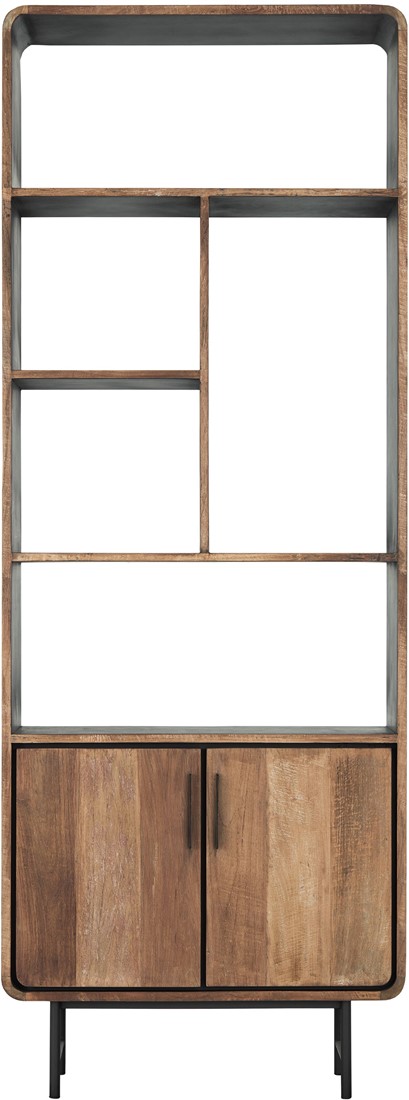 Bücherregal Evo H 220 cm recyceltes Teakholz Regal Schrank