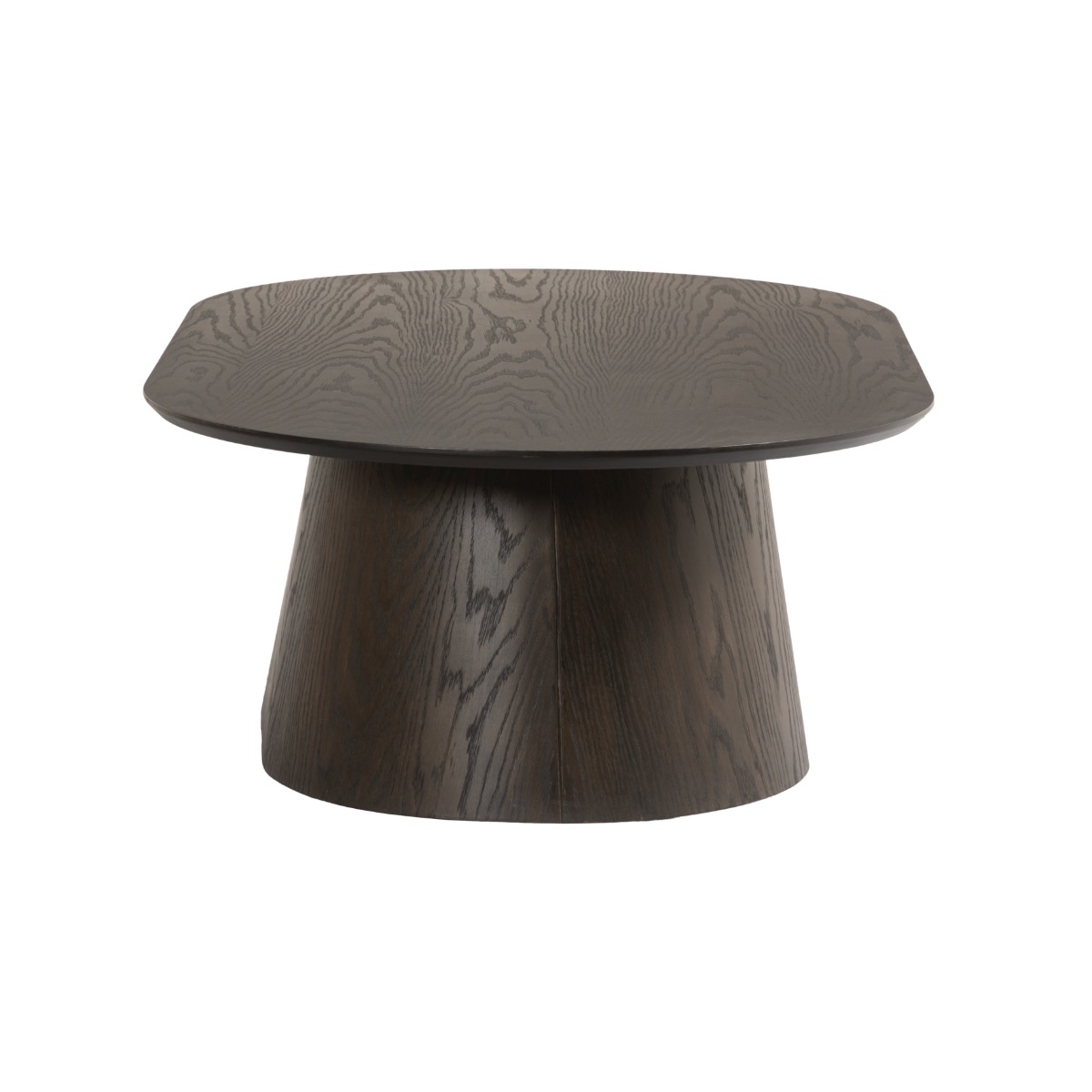 Couchtisch Novero oval 120 x 70 cm Eichenholzfurnier Espresso braun
