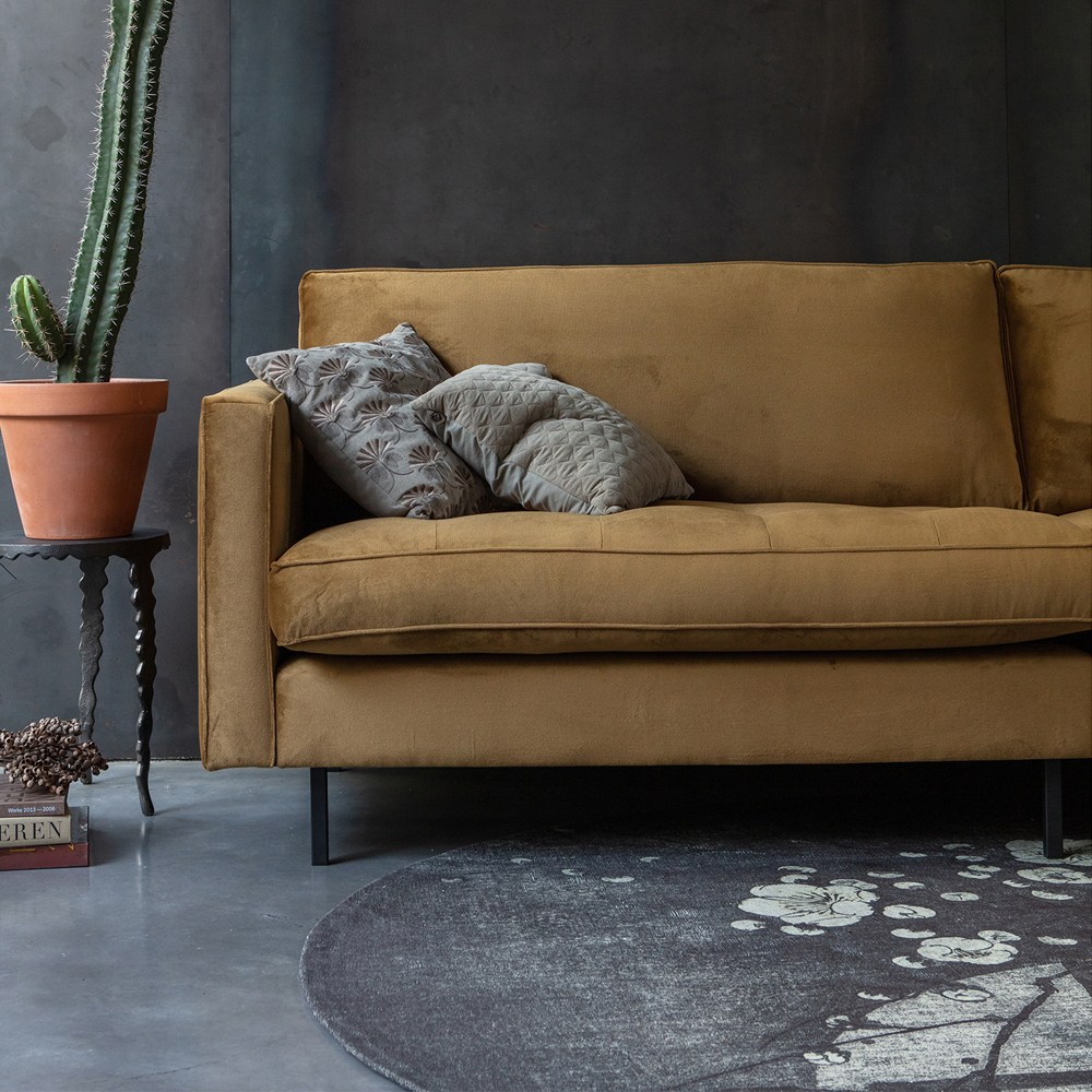 3 Sitzer Sofa Rodeo Samt Velvet honiggelb