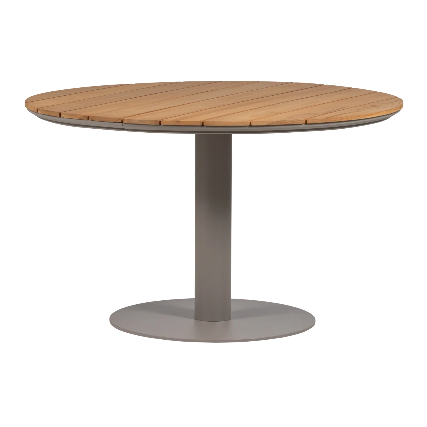 Gartentisch VELA rund Ø 122 cm Aluminium Massivholz