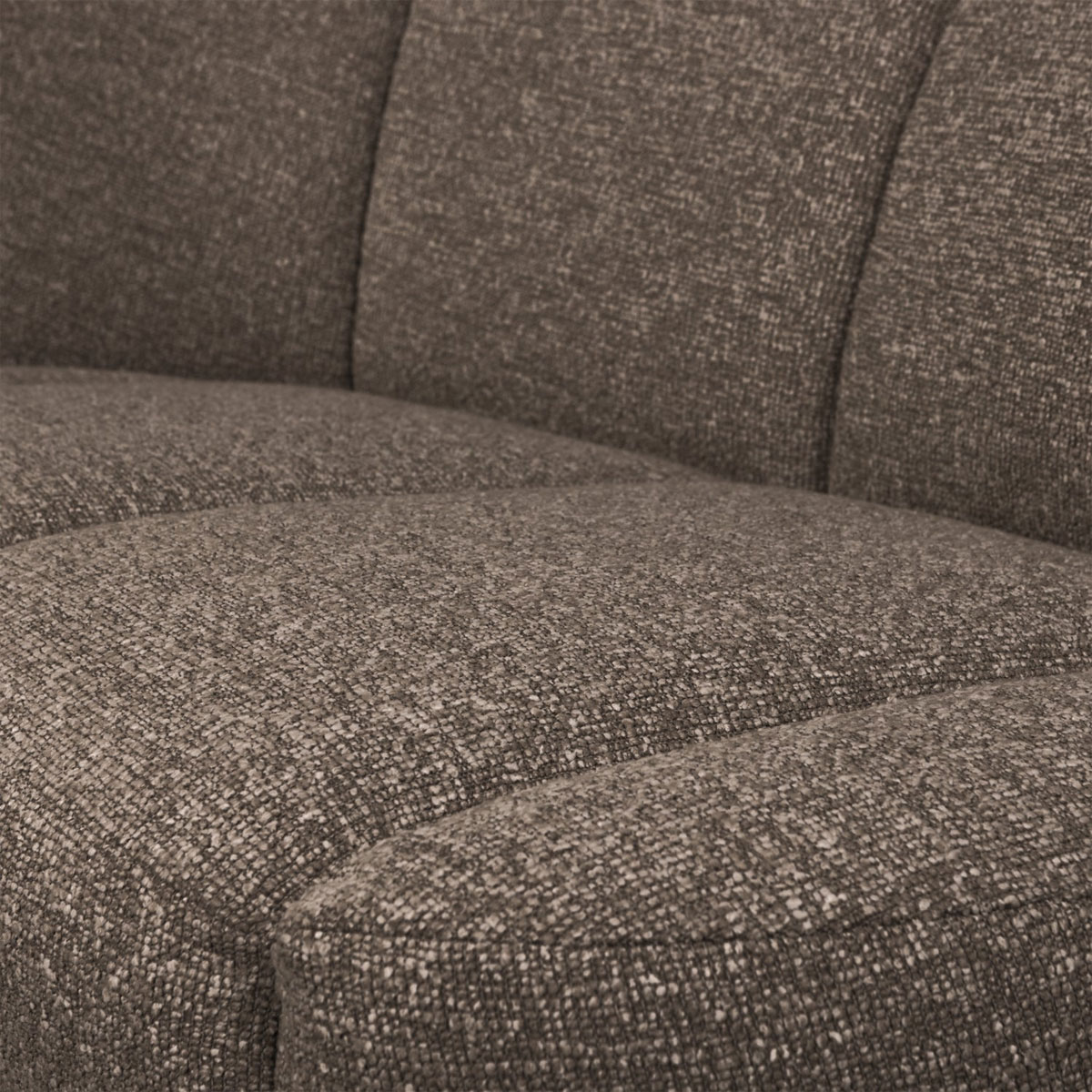 woood 2 Sitzer Sofa Bank MOJO links Bouclé braun melange