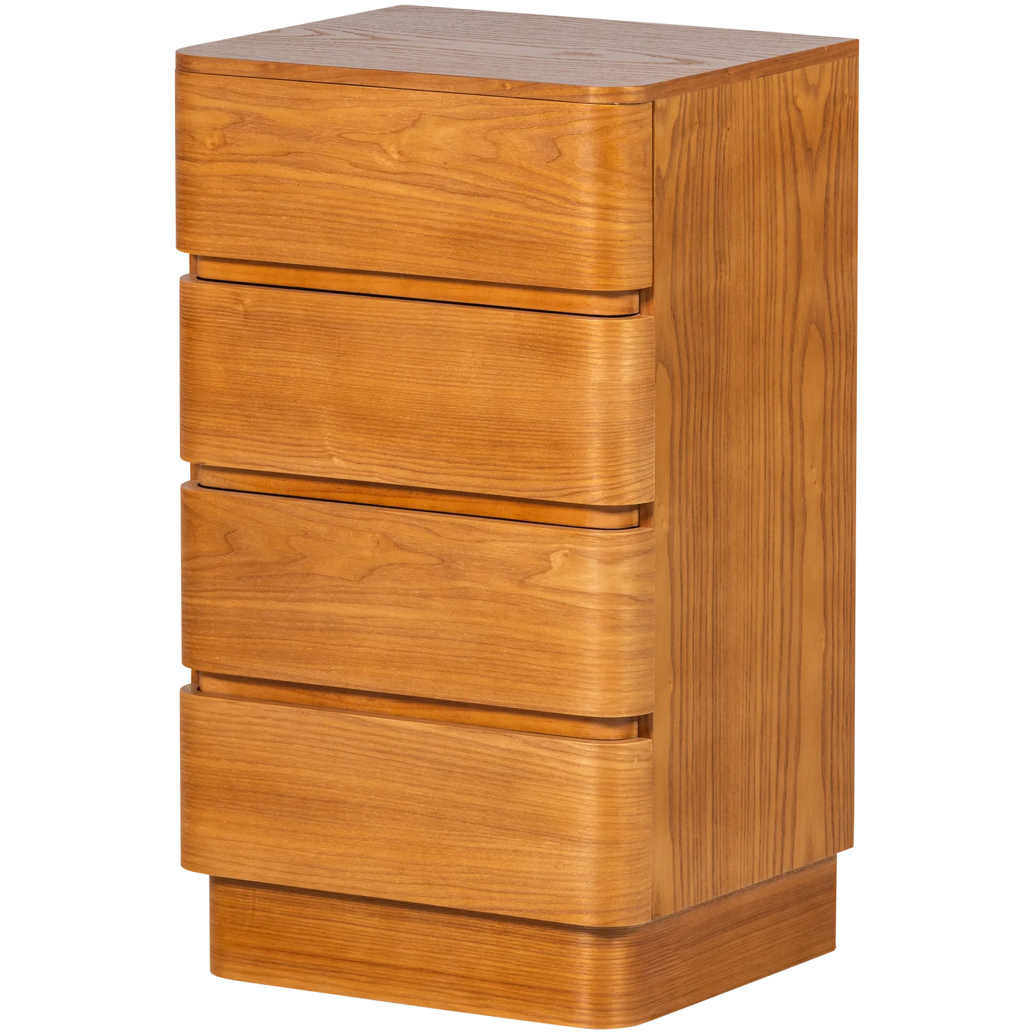 Kommode FEJO H 70 cm mit 4 Schubladen MDF Holzdekor braun