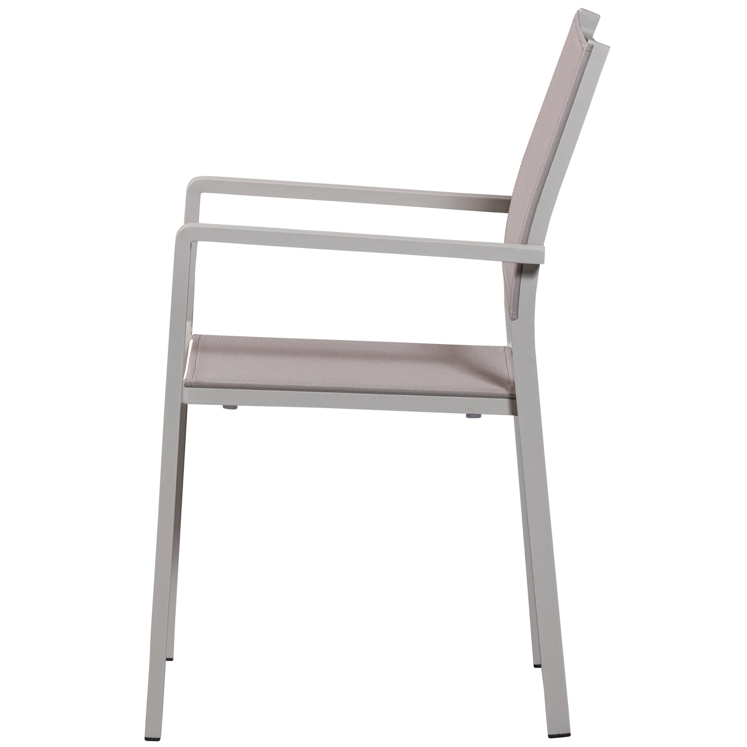 2er Set Gartenstuhl FOWL Aluminium Textil sandfarben