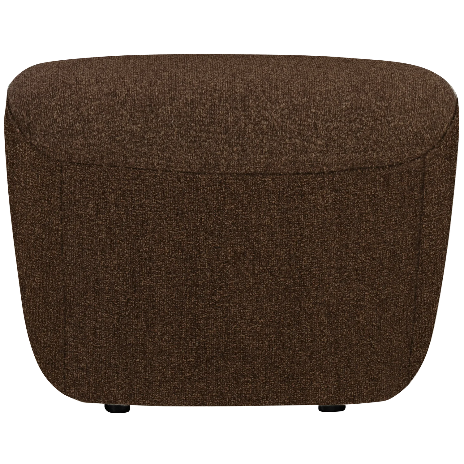 Pouf LOFTY 62 x 48 cm Hocker Sitzhocker Webstoff braun melange Hocker Sitzhocker