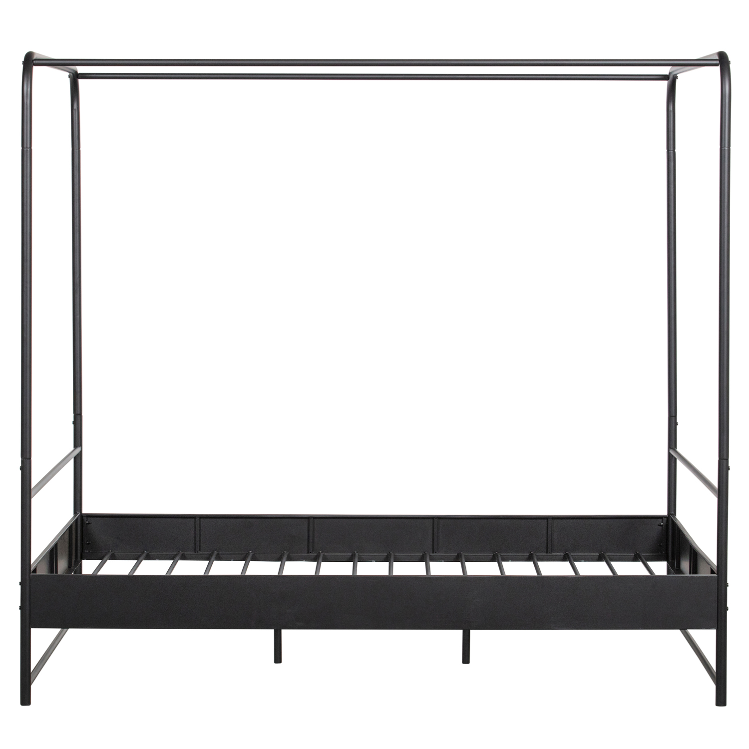 woood Himmelbett Bett Bunk 200 x 160 cm Metall schwarz