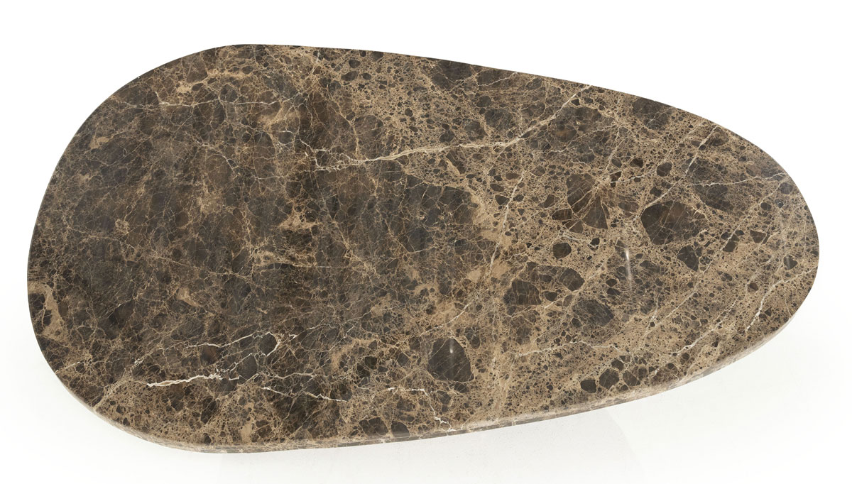 Couchtisch Bradley oval 120 x 75 cm Mango Holz Marmor