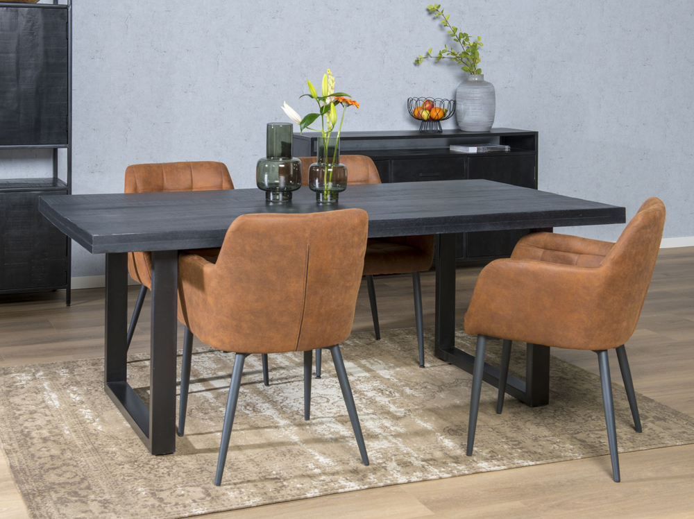 Esstisch schwarz Kala 240 x 100 cm Mango Holz
