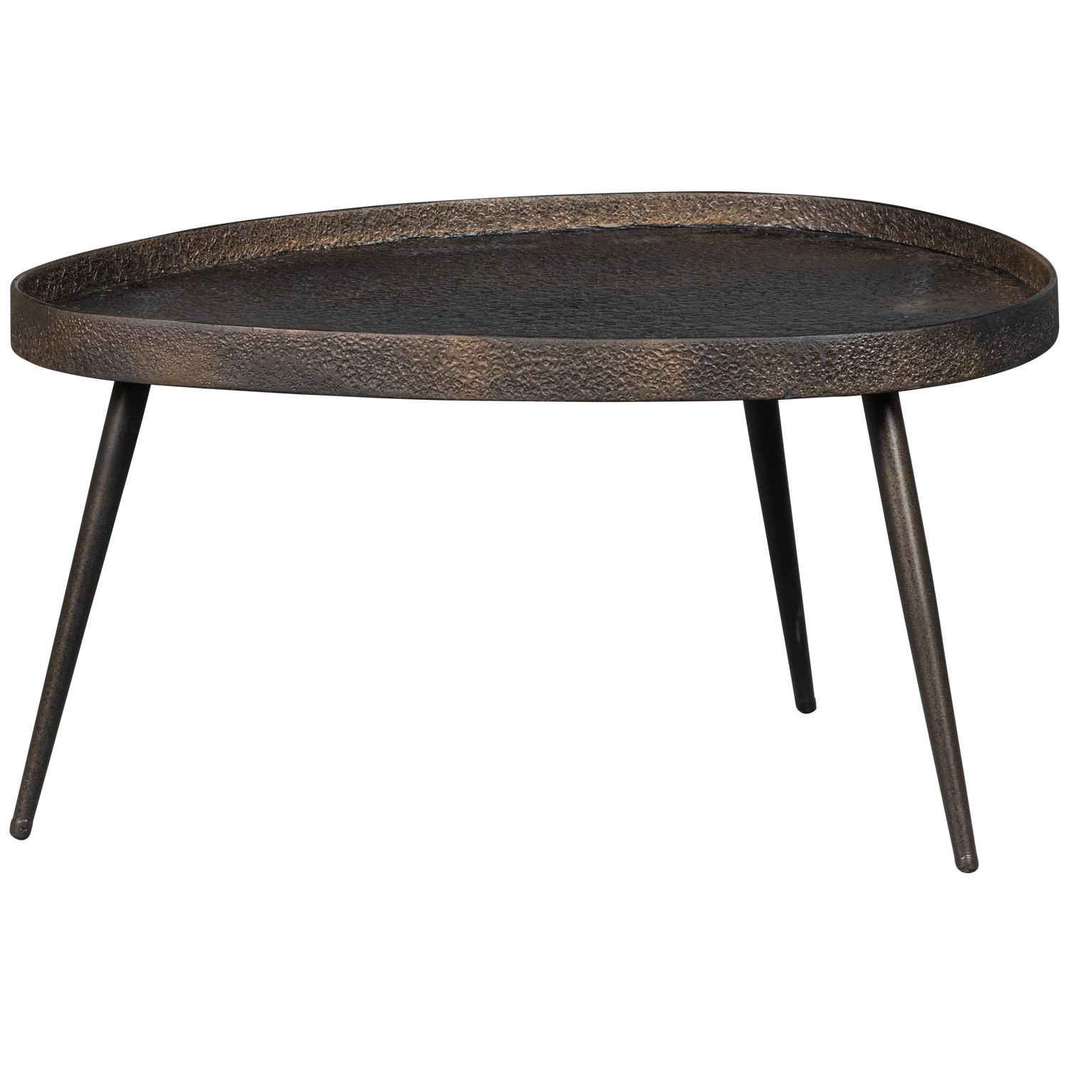 2er Set Beistelltisch CRUDE antik bronze