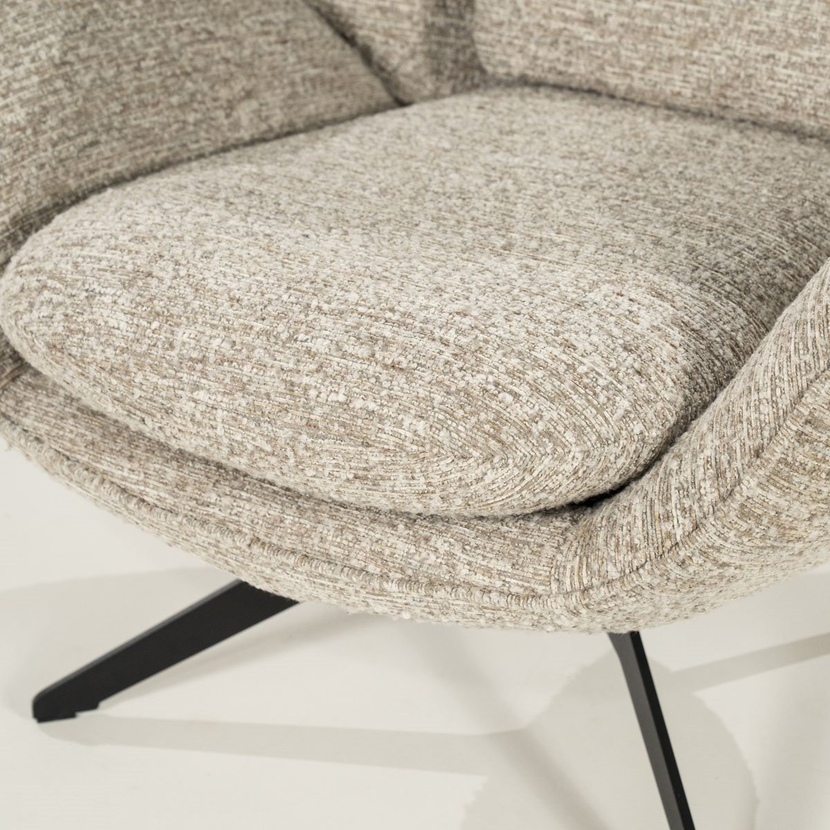 Sessel Ryan Stoff taupe mit Hocker Relaxsessel Fernsehsessel