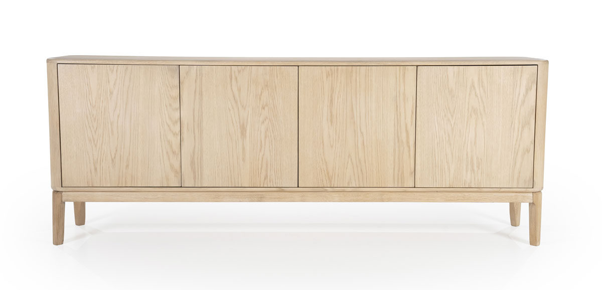 Sideboard Harvey 200 cm mit 4 Türen Eiche natur
