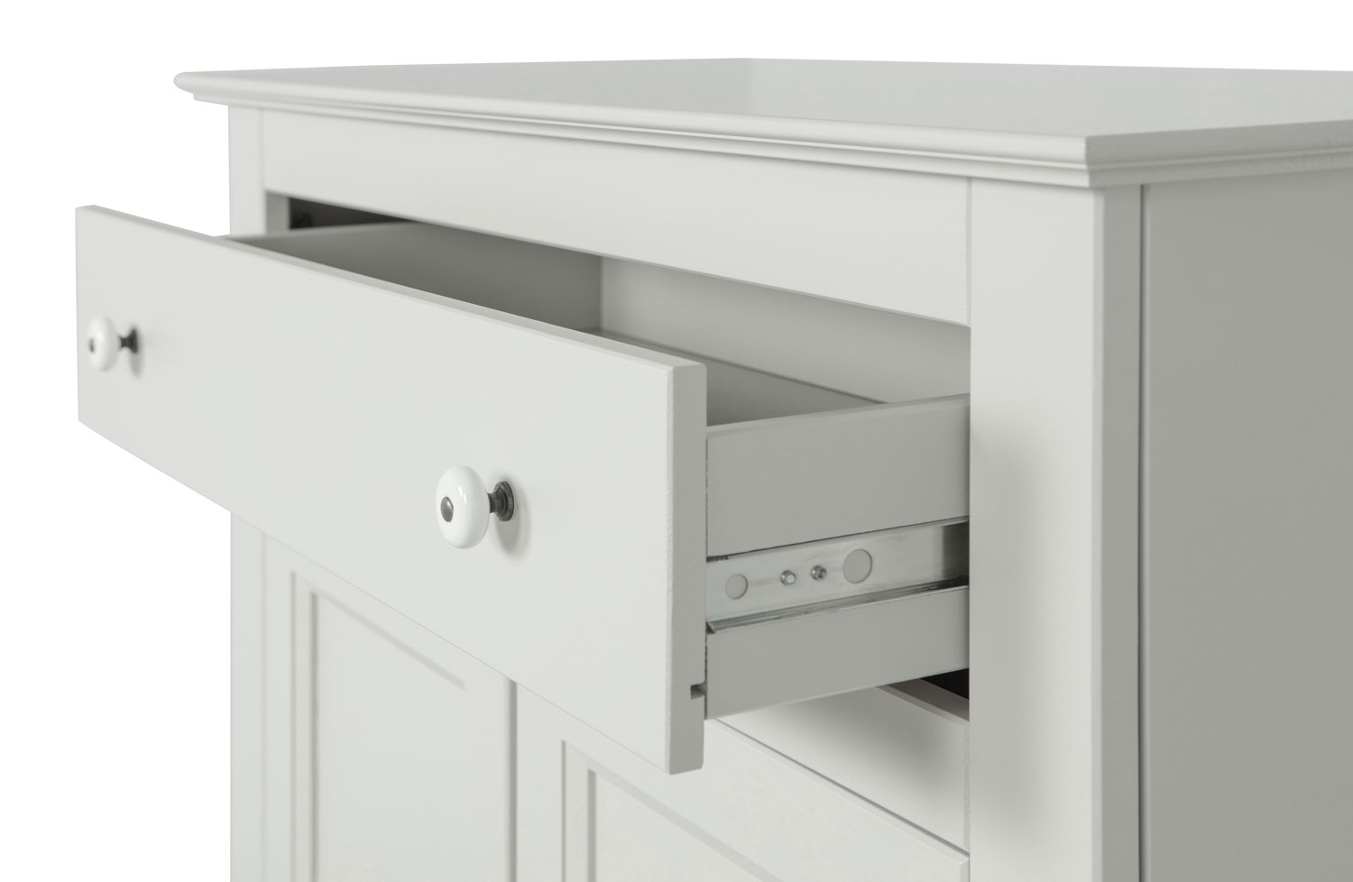 Schrank Kommode Eva H 150 cm Kiefer nebelgrau