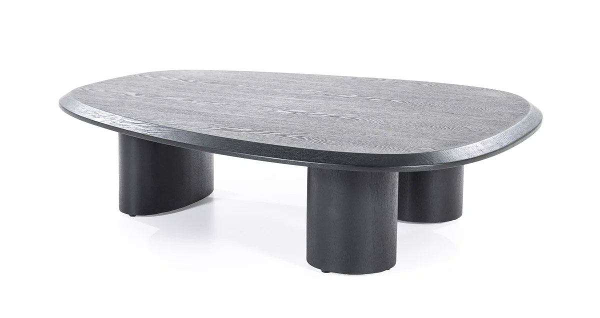 Couchtisch MALON 106 x 88 cm Eiche schwarz  
