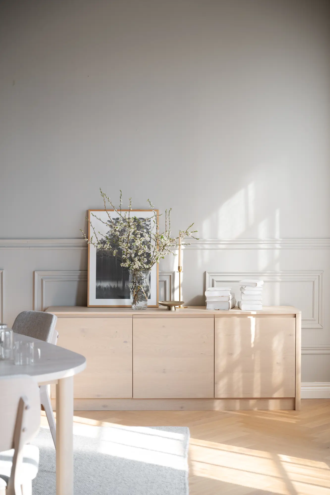 Sideboard Wilstone 180 cm mit 3 Türen Eiche hell Kommode