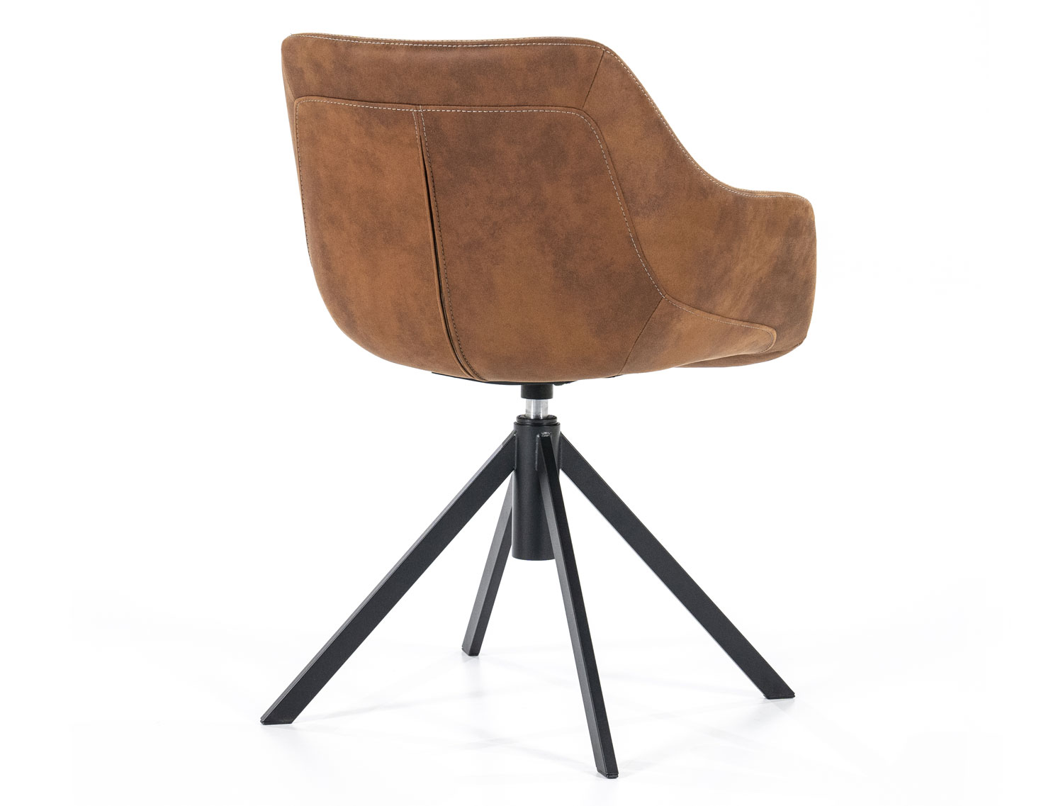 Stuhl Menno cognac drehbar mit Armlehnen