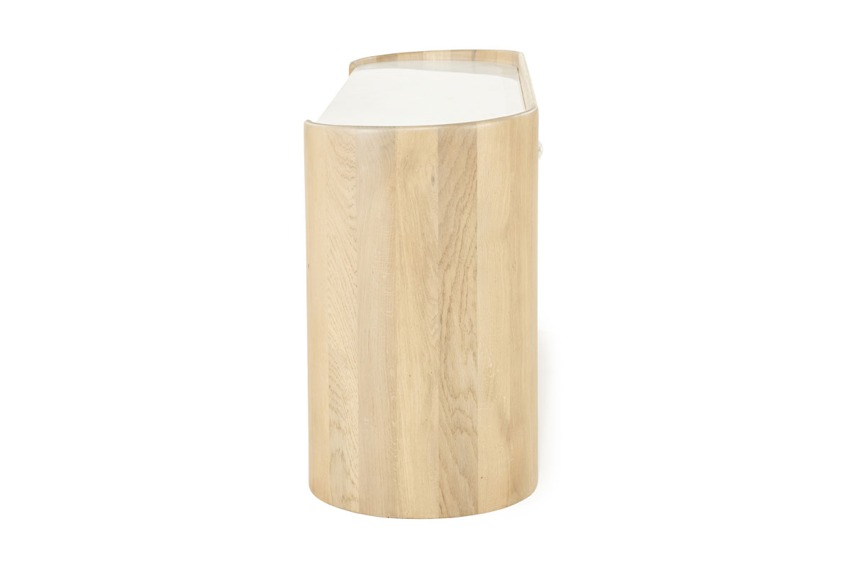 Sideboard Don 165 cm mit 3 Türen Eiche Marmor