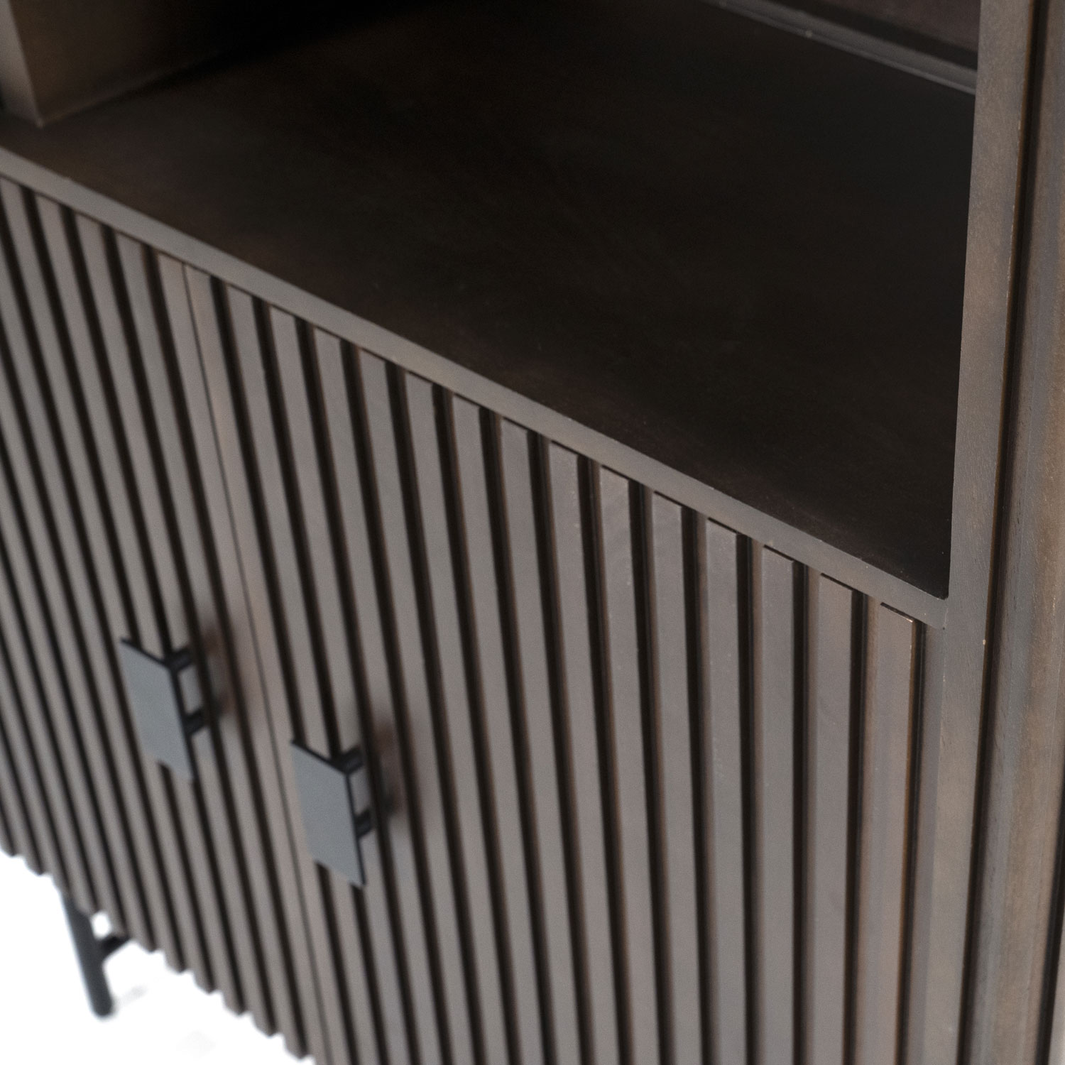 Bücherschrank Regal Remi H 200 cm Mangoholz braun