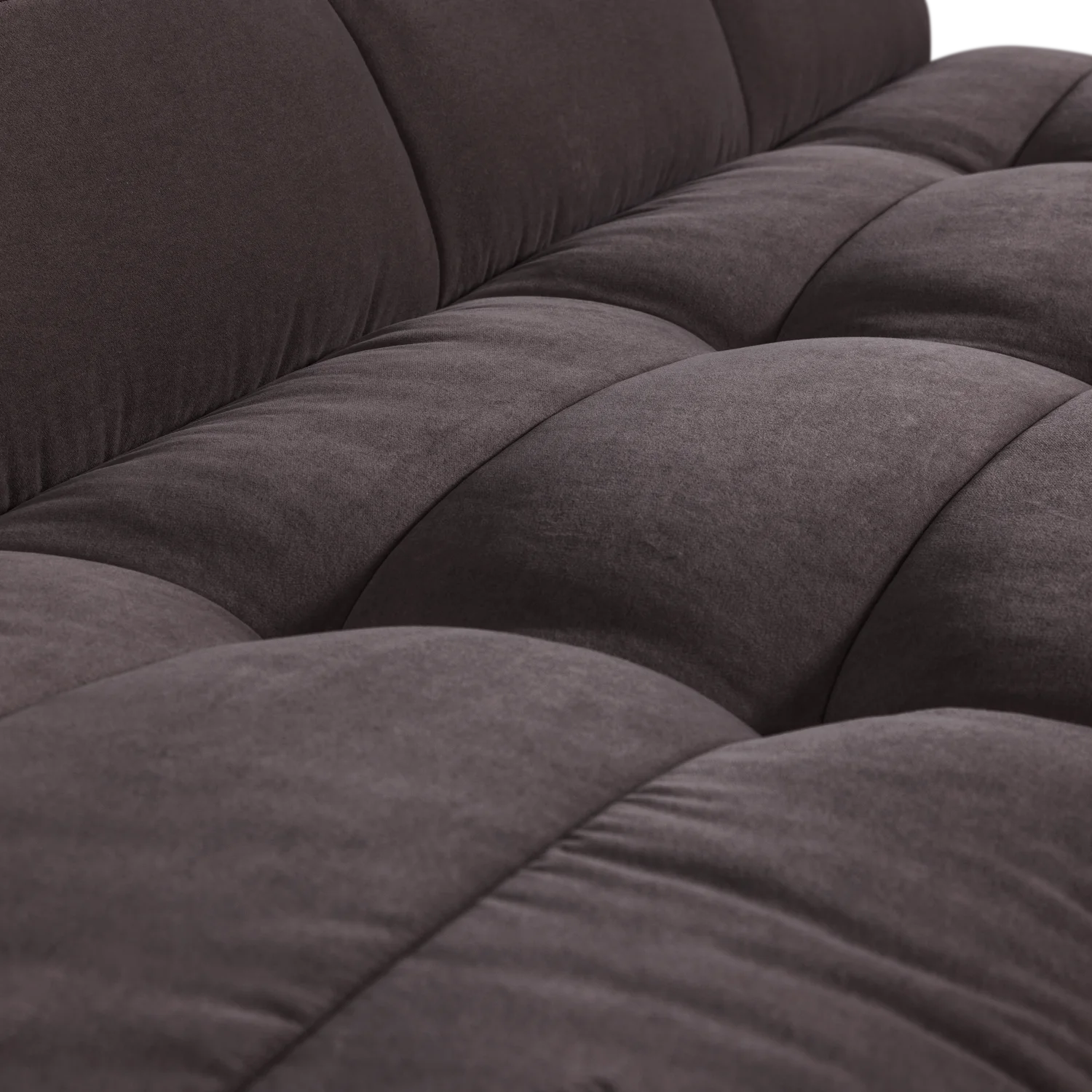  Esstischbank CLUSTER 164 cm Samt schokoladenbraun Küchenbank gepolstert