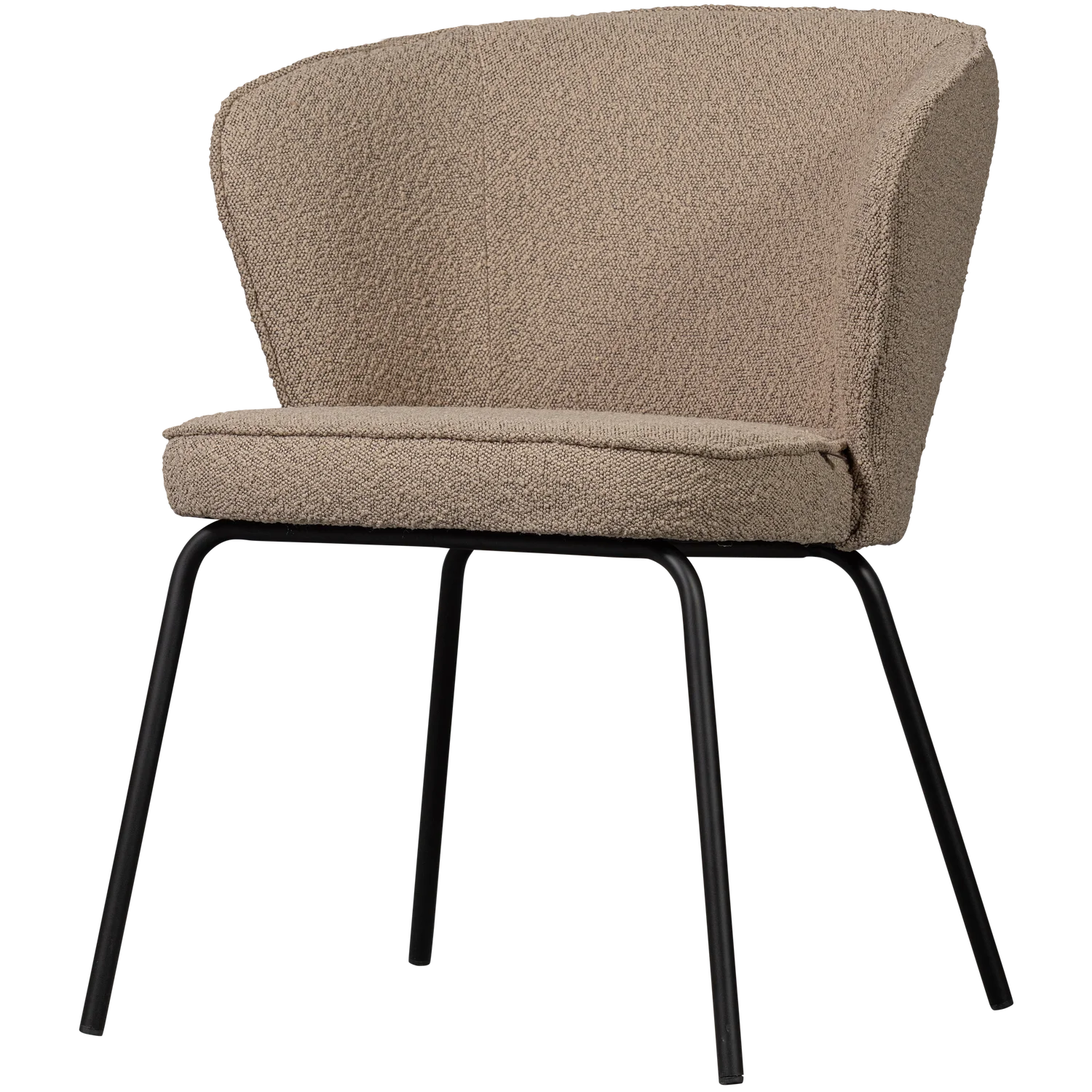 2er Set Esstischstuhl Admit Bouclé beige Stuhl