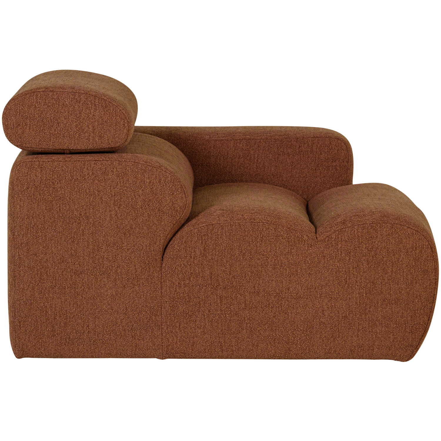 Sofaelement NOVI mit Armlehne rechts Element Bouclé terra