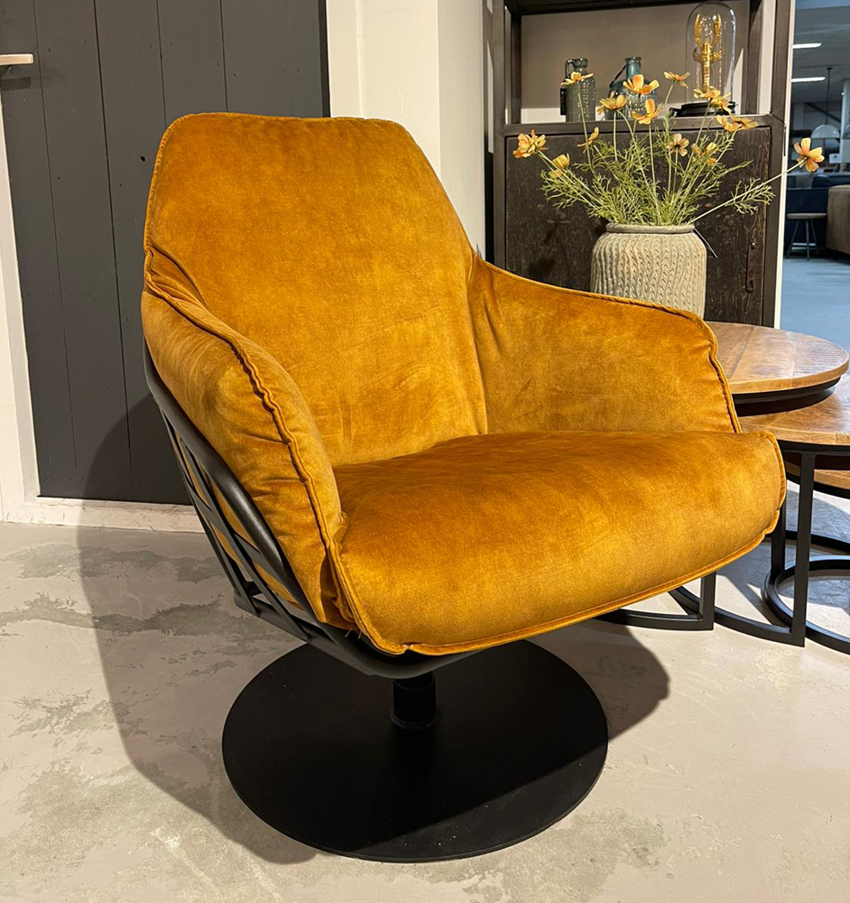 Exclusiver Sessel Jurgen drehbar CONCRETE Leder Ledersessel